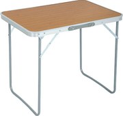 Składany stolik kempingowy ARES z aluminium o wyglądzie drewna wymiary 70x60x50 cm