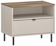 Szafka nocna EYCO 1S, kaszmir/dąb castello