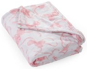 Biało-różowy koc z mikropluszu 200x240 cm Bow – Catherine Lansfield