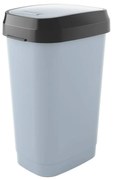 Szary plastikowy kosz na śmieci 50 l Dual Swing – KIS