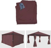 Pergola boczna Calpe III (zestaw 4 sztuk),  czerwono-brązowy