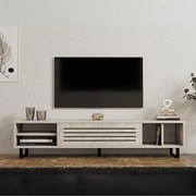Stolik pod TV – 160 cm x 35 cm x 40 cm – kolor trawertynu – płyta wiórowa pokryta melaminą