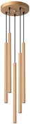 Złota lampa wisząca tuba nad stół - 5X A382 M4-D58
