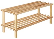 Szafka na buty z litego drewna jodłowego w naturalnym kolorze – Premier Housewares