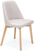 Jasnobeżowe Krzesło Tapicerowane Nowoczesne P1-N88