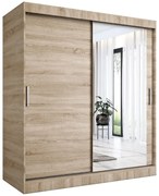 Szafa przesuwna MODUO COMFORT 180 dąb sonoma z lustrem po prawej MKPOL