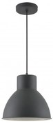 Czarna lampa wisząca z metalowym kloszem Dante – GTV