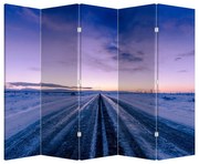 Parawan - Droga zimą (210x170 cm)