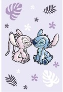 Fioletowy polarowy koc dziecięcy 100x150 cm Lilo a Stitch "Purple" – Jerry Fabrics