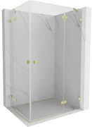 Mexen Lunar Duo kabina prysznicowa uchylna prawa 115 x 95 cm, transparent, złota szczotkowana - 834-115P-095L-55-00