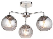 Endon 97971 - Przysufitowy żyrandol DIMPLE 3xE14/25W/230V błyszczący chrom/dymnoszary