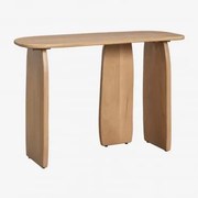 Konsola Do Przedpokoju 110x45 Cm Z Drewna Mango Agathe Naturalna - Sklum