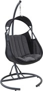 FOTEL WISZĄCY KOKON FORLI ANTRACYT BUJAK OGRODOWY