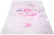 Różowy nowoczesny dywan do pokoju dziewczynki K8-S86
