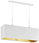 Lampa wisząca glamour nad stół na białym stelażu - H5-N48