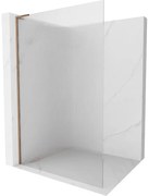 Mexen Kioto L ścianka prysznicowa Walk-in 70 x 200 cm, prążki, różowe złoto - 800-070-103-60-09