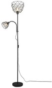 Czarna lampa stojąca z metalowym kloszem (wys. 180 cm) Haval – Trio