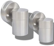 2 srebrne minimalistyczne kinkiety zewnętrzne - O-005 P1-F99