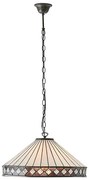 Endon 64147 - Żyrandol na łańcuchu Tiffany FARGO 1xE27/60W/230V śr. 50 cm