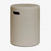 Okrągły Stolik Pomocniczy Do Ogrodu Ø35 Cm Z Betonu Biltet Iron - Sklum