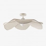 Lampa Sufitowa Benavid Ø75 Cm & Len I Bawełna Kremowa - Sklum