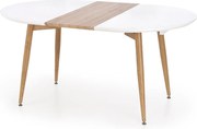 Stół CALIBER 160(200)x90 biały/dąb san remo rozkładany
