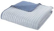 Niebieska narzuta pikowana 220x230 cm Stripe – Catherine Lansfield