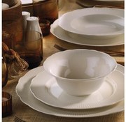 Zestaw obiadowy 26 elementów biały/porcelana