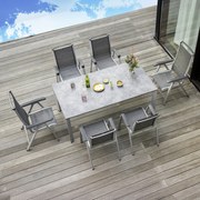 Blat stołu 160 x 95 cm HPL szary KETTLER 0104221-7200