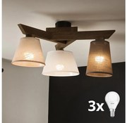 Brilagi - Lampa sufitowa ANTHONY 3xE14/40W/230V dąb orzech