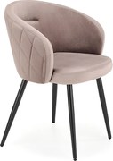 Krzesło tapicerowane K430 VELVET beżowe