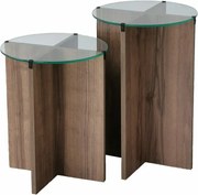 Zestaw stolików pomocniczych Lily Walnut, 2 szt.