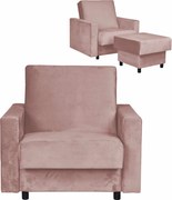 Fotel rozkładany z podnóżkiem Alicja biblioteka