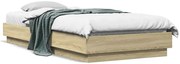 Pojedyncze łóżko z podświetleniem dąb sonoma 90x200 W2-T68