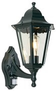 Zewnętrzna latarnia ścienna ciemnozielona z czujnikiem ruchu IP44 - Nowy Orlean up