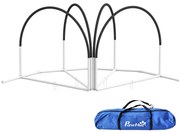 PawHut Zestaw agility dla psów Zestaw treningowy dla psów, 4 elementy, 89 x 69 x 99 cm, Biały+Czarny