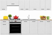 Biały komplet mebli kuchennych 240 cm T7-G68