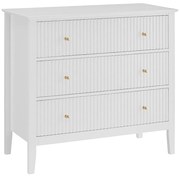 Komoda z 3 szufladami z MDF - Biały - NARIVA