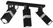 Lampa sufitowa, potrójna, czarna, kierunkowa VIDAR BLACK/CHROME 3xGU10