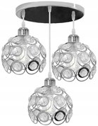 Lampa wisząca sufitowa APP210-3CPR KRYSZTAŁ SREBRNA