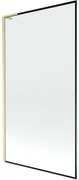 Mexen Next L parawan nawannowy 1-skrzydłowy 100 x 150 cm, czarna ramka, złoty szczotkowany - 895-100-000-03-70-55