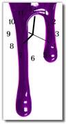 Zegar Szklany Pionowy Ciecz farba fioletowa