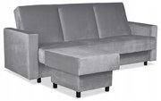 Wersalka Narożnik Alicja z pufą sofa kanapa rozkładana Family Meble szarość