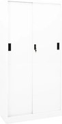 Biała przesuwna szafa na klucz do biura R8-D03