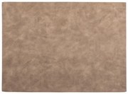 Brązowa mata stołowa z imitacji skóry ZicZac Troja Rectangle, 33x45 cm