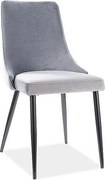 Krzesło PIANO B VELVET szare