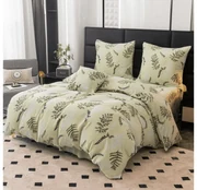 PrzytulneMieszkanie.pl PrzytulneMieszkanie.pl Pościel z mikropluszu LEAFY jasnozielona Rozmiar pościeli: 2 szt 70 x 90 cm | 200 x 220 cm