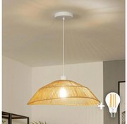 Brilagi - Lampa LED wisząca na przewodzie CERIA BOHO 1xE27/40W/230V śr. 50 cm brązowa