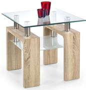 Szklana Ława Kwadrat Dąb Sonoma N3-B55