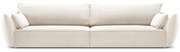 Beżowa aksamitna sofa 248 cm Vanda – Mazzini Sofas